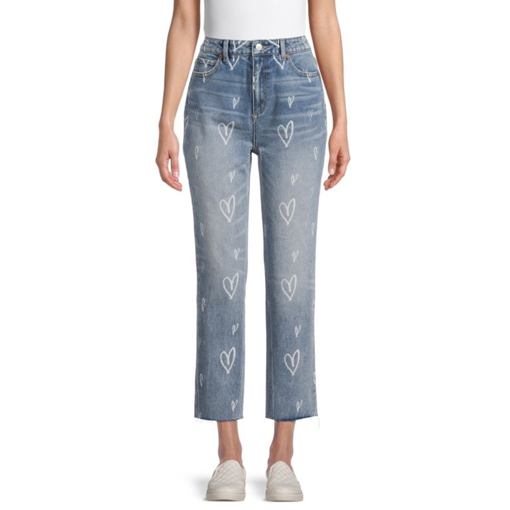 No Boundaries Juniors' High Rise Slim Straight Cropped Jeans size 11